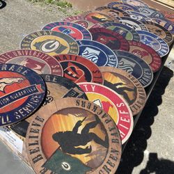 Small Wooden Sports Sign Lot 