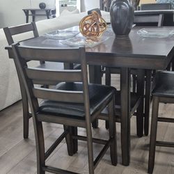 Wood Counter Height Dining Set 