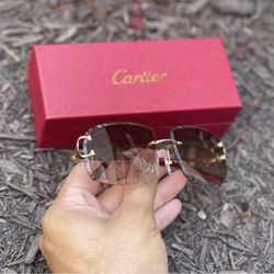 Cartier Glasses- Brown/Gold
