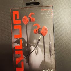 LVL Up Gaming Headset/Earbuds with Detachable Microphone 