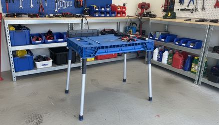 Keter JobMade Portable Folding Workbench! Good condition! 35x22x32in