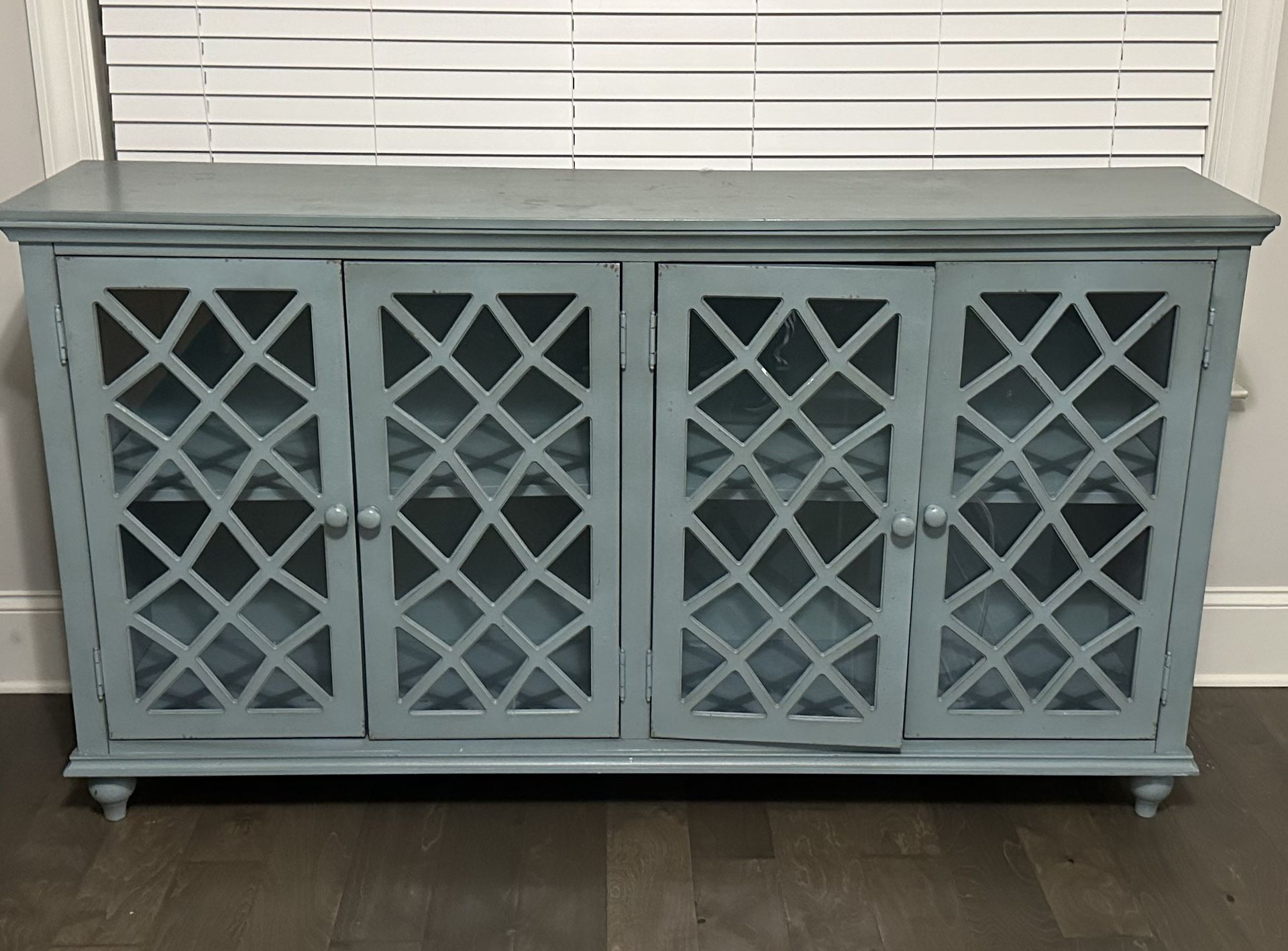 Teal Antique Credenza
