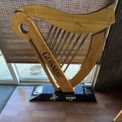 Guinness Harp store display. 35”W x 42” H 
