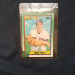 Wade Boggs 1990 tops baseball card.