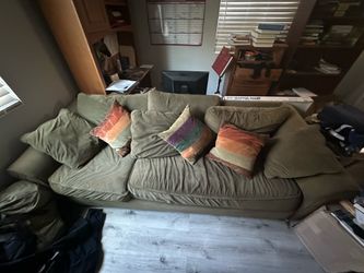 Free olive green couch set
