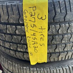 3 tires p275/45r20 Goodyear eagle GT very good condition $175