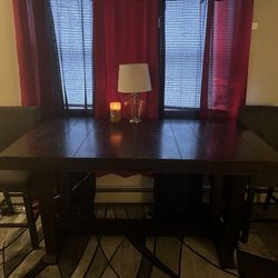 Wooden Dining Table with Four chairs