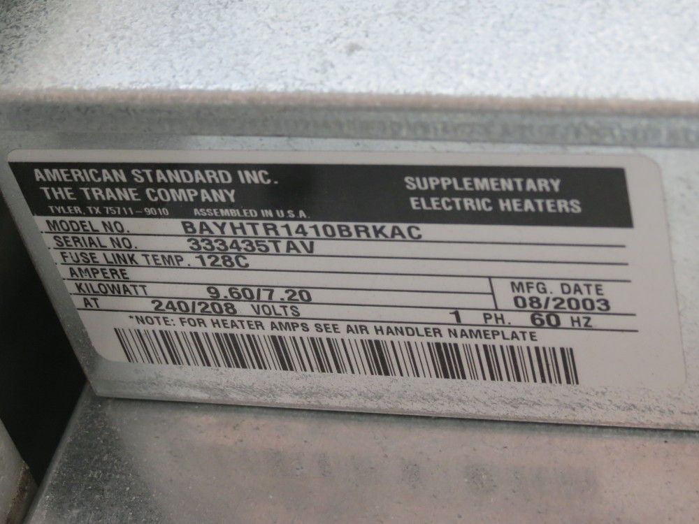 TRANE (American Standard) AC Air Handler XR12 4 Ton R410A TXV