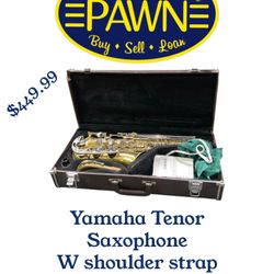 Yamaha tenor saxophone w shoulder strap