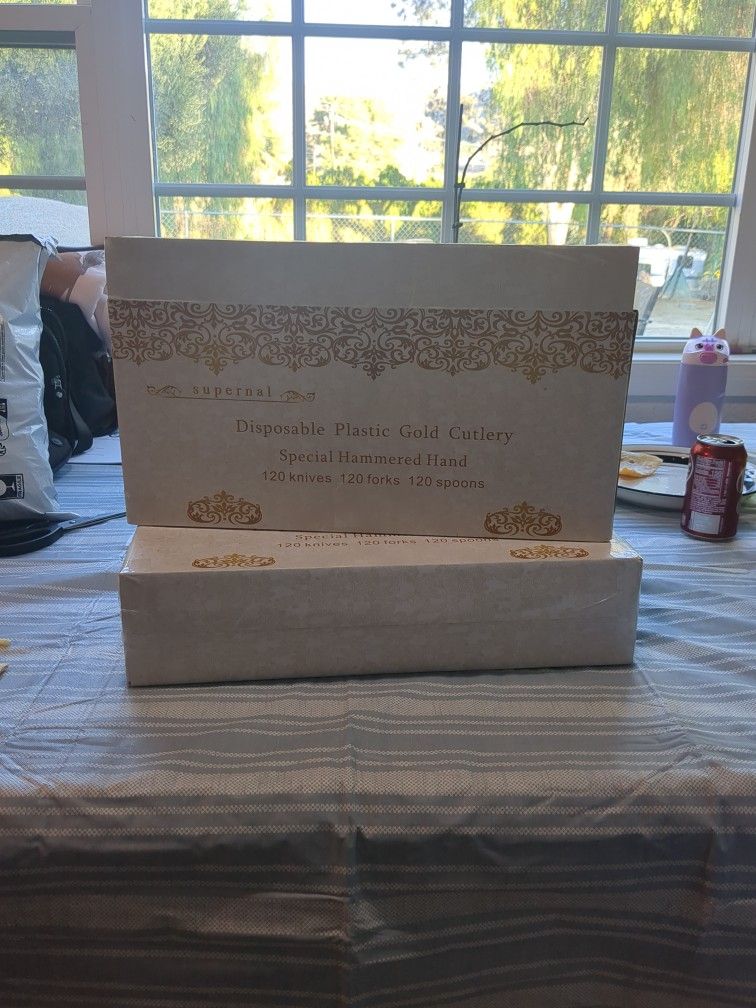 Gold Disposable Silverware