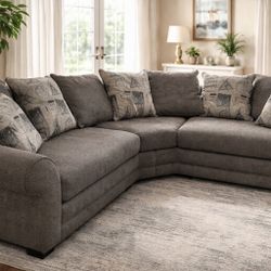 🛋️ Gray Sectional Sofa – Super Comfortable + FREE Local Delivery