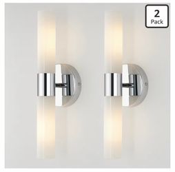 Modern Chrome Wall Sconces Set of 2