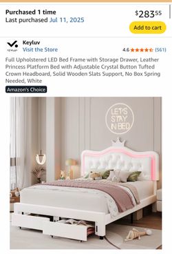 Full size LED Bed frame