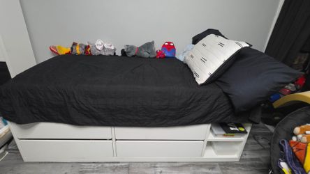 Twin captain bed 4 drawer