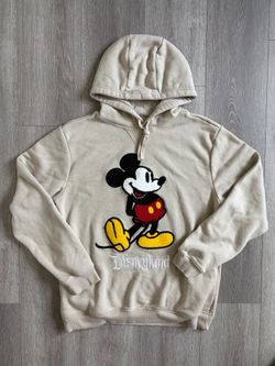 DISNEYLAND RESORT 2026 MICKEY MOUSE Beige HOODIE PULLOVER ADULT SIZE Medium