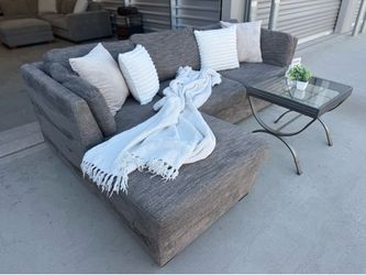 Gray Pullout Sectional Sofa with Storage DELIVERY AVAILABLE 🚚