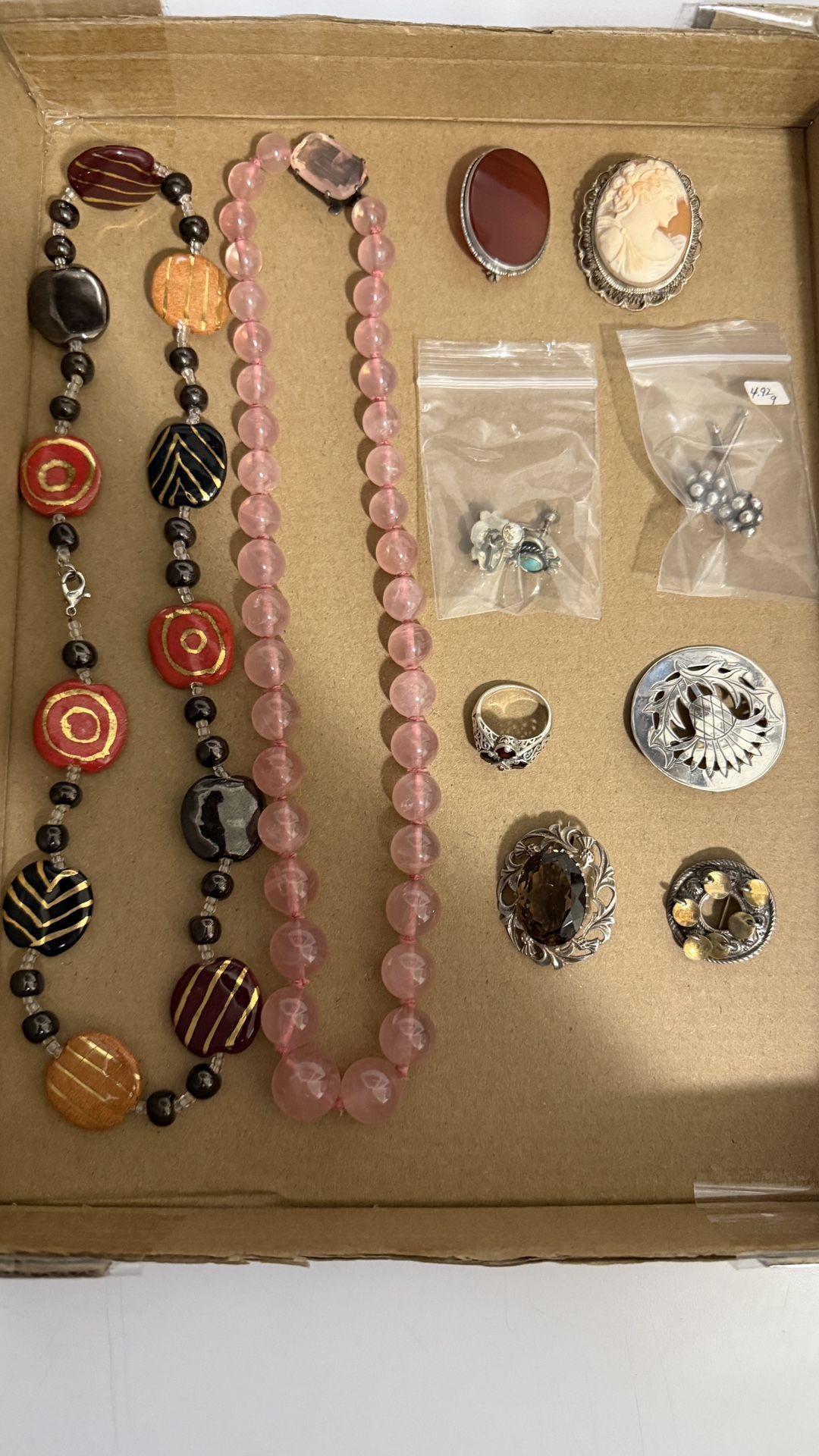 Pristine Vintage Jewelry Collection With Marked And Tested Silver