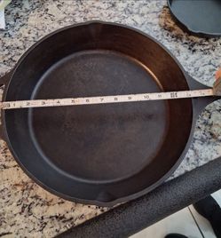 2 Cast Iron Skillets  LARGE & small