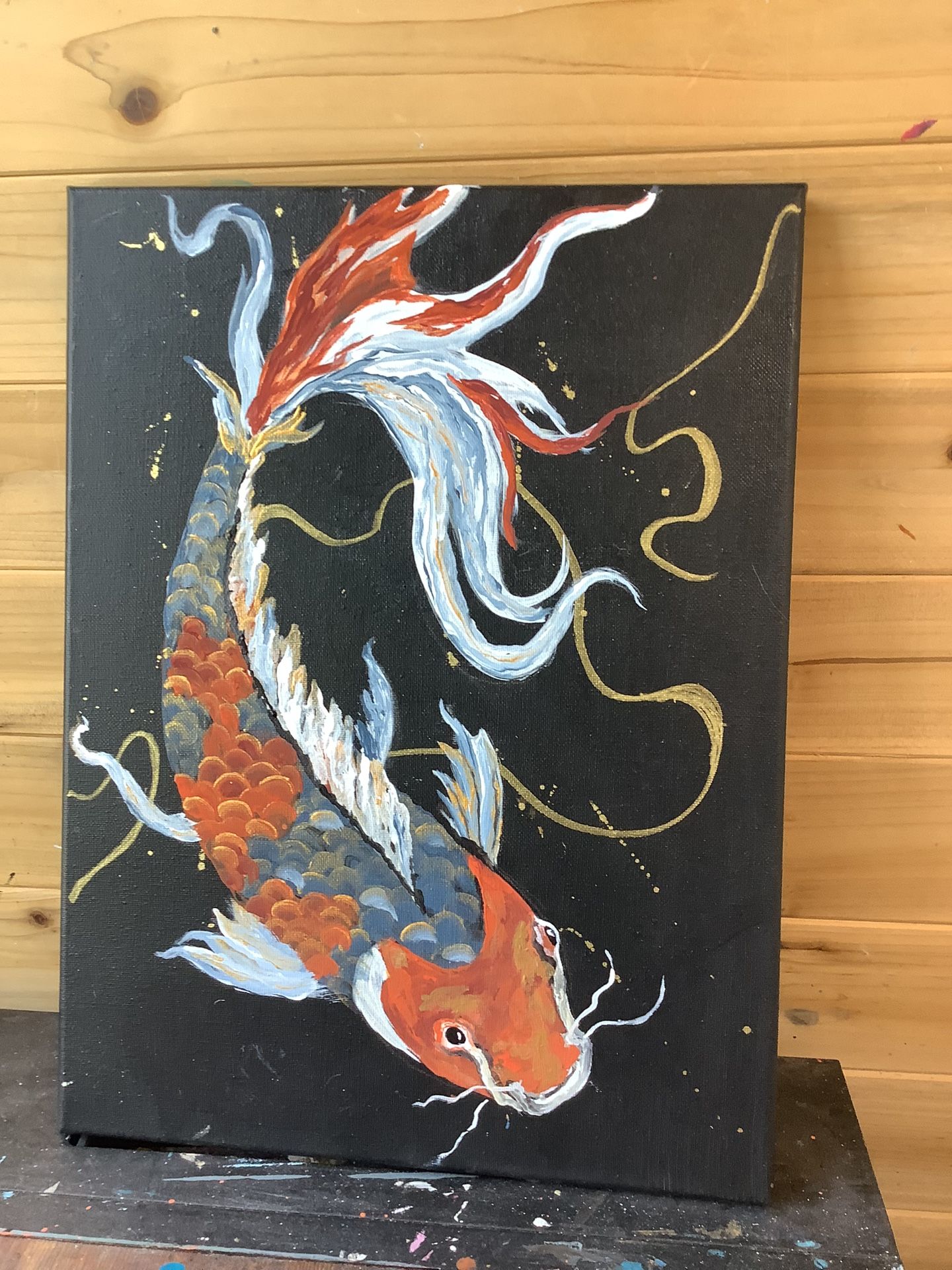 Beautiful Koi Original Painting