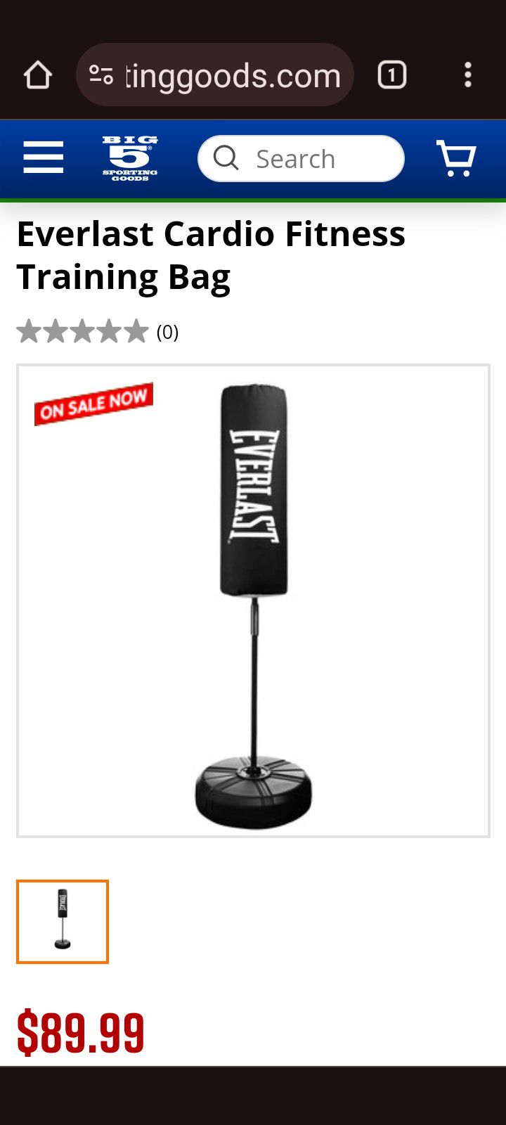 Everlast Upright Punching Bag  Comes W 2 Sets Of Weighted Gloves