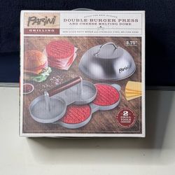 PARINI Double Burger Press and Cheese Melting Dome