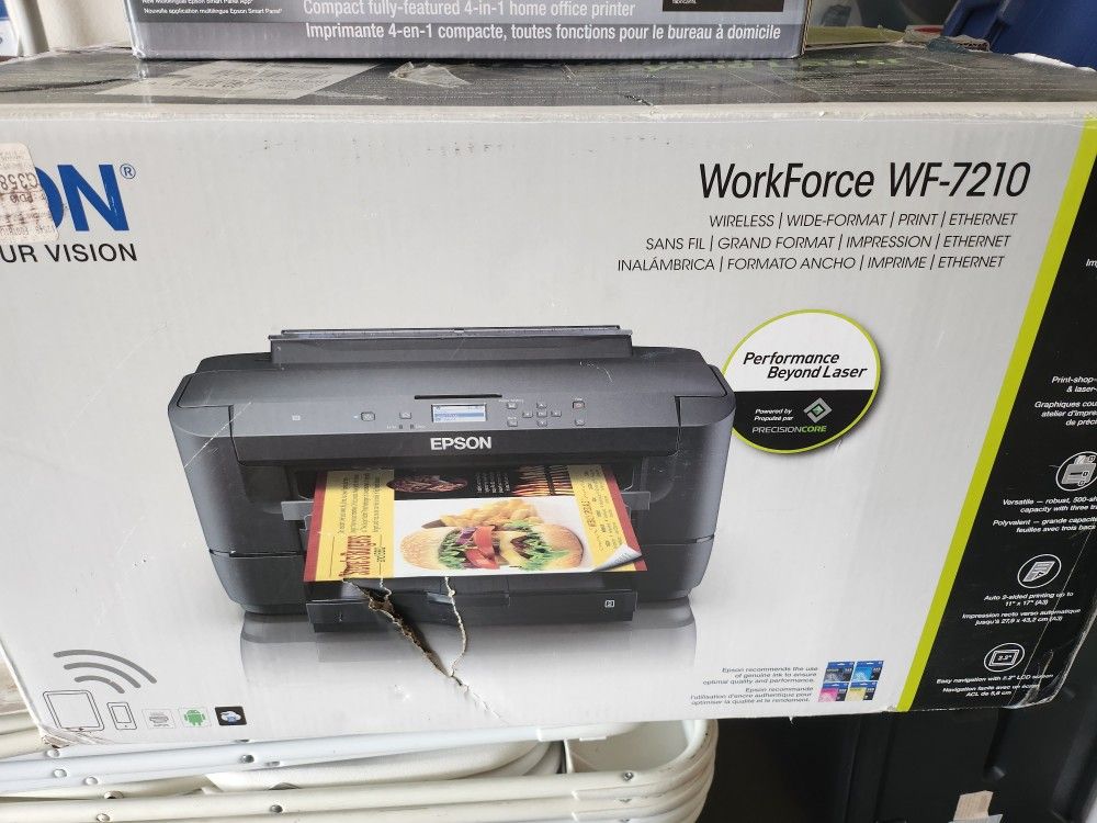 Epson WF 7210 Large Format Printer Like New