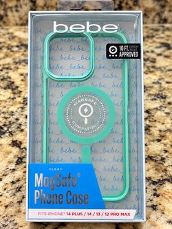 New Bebe MagSafe Clear/Aqua iPhone Case