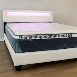 NEW Queen-Size PILLOW TOP MATTRESS and BOX SPRING. Bed frame not included 👍