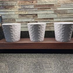 Decorative 4” Plant Pots (3 total) - $12