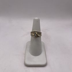 10kt Dual-Tone Gold Engagement Style Ring Set