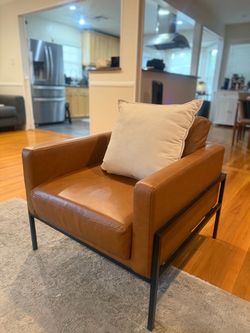 Upholstered Club Chair/s with Metal Frame
