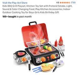 Kids Table Top BBQ Grill Playset Play Pretend Toys
