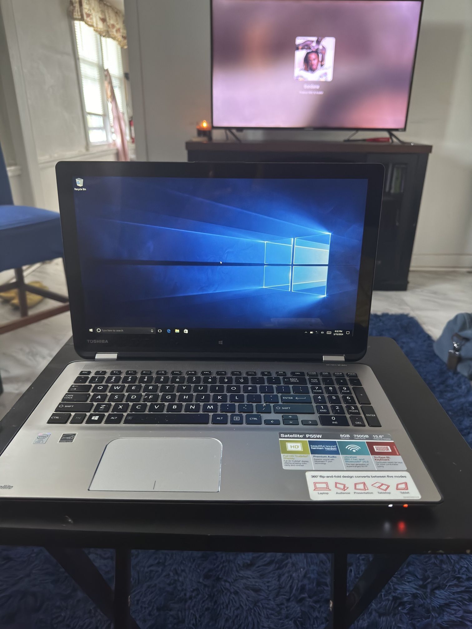 Toshiba Satellite Radius P55W-B5220 Laptop Intel Core i5-4210u 8GB, 700Gb HDD