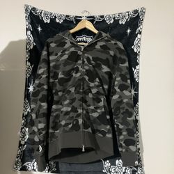Grey Bathing Ape camo Hoodie