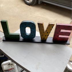 “LOVE” Sign Made Of Metal