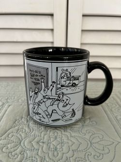 Vintage 1982 The Far Side Gary Larson Coffee Mug Scientist Ice Cream Truck Cartoon