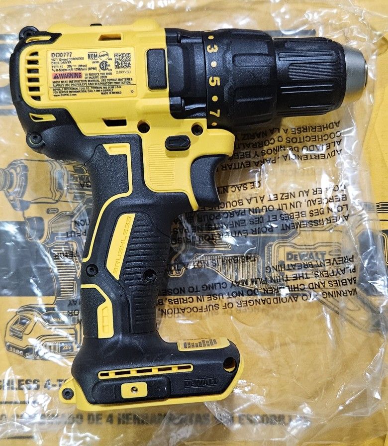 Dewalt 2o Volt Max Litnium-ion Cordless Brushless impact Drill DCD777 Brand brand new Tool only.