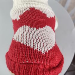 Dog / Cat / Dog size small Red white Valentine's Day heart sweater 
