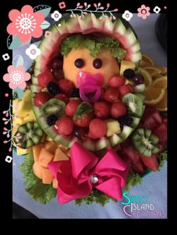 Baby watermelon with a bow