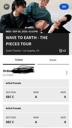 Wave To Earth 9/9/26 Tickets