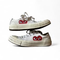 White Comme des Garçons Play Converse trainers