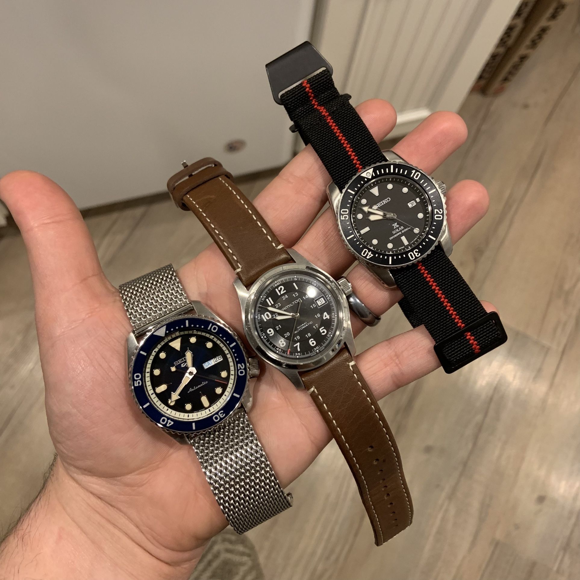 Hamilton Khaki and Seiko Diver Watch Lot