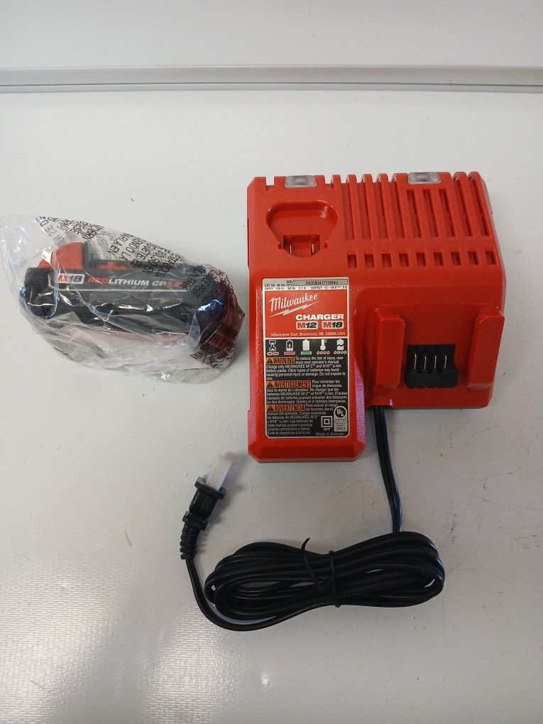 Charger & Battery Milwaukee (48-59-1812), (48-11-1815)