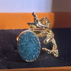 Genuine Druzy Quartz Ring