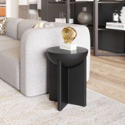Tume Black Side Table
