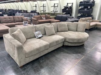 Camel Color Corduroy sectional sofa set