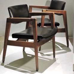 Vintage Chairs 1970s, Gunlocke Sculptural walnut Armchair Mid Century… $150 each pair $250