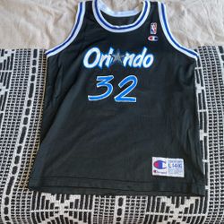 VINTAGE CHAMPION SHAQUILLE O’NEAL ORLANDO MAGIC JERSEY CHILDRENS LARGE