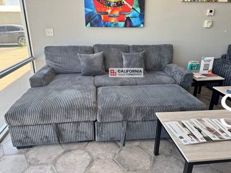 Cordouy Sectional Pull out sofa sleeper bed with Stirage chaise 93.5*65"
