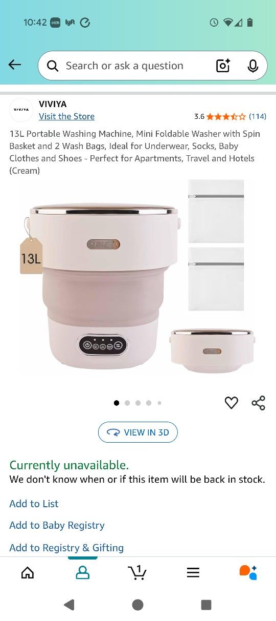 13L Portable Washing Machine, Mini Foldable Washer with Spin Basket and 2 Wash Bags, Ideal for Underwear, Socks, Baby Clothes and Shoes - Perfect for